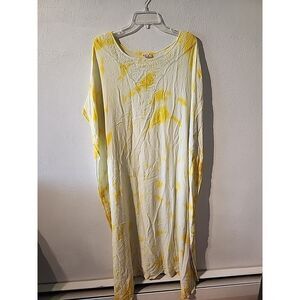 Dress Free Size One Size Hippie Boho Summer Pullover Bathing Suit Cover Yellow